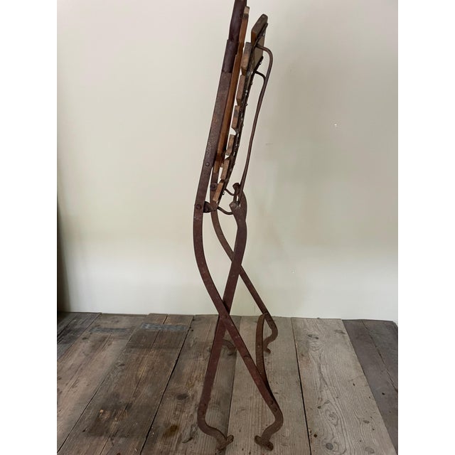 Antique Wrought Iron Chair, 1890s For Sale - Image 9 of 11