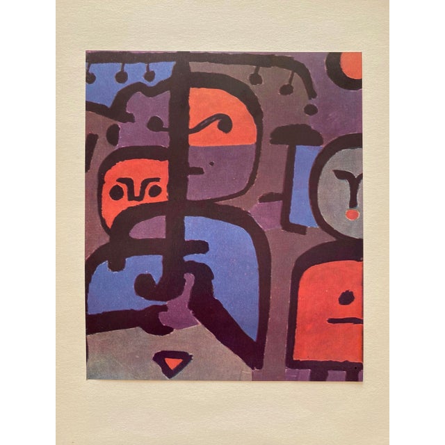This Paul Klee rare vintage 1959 Modernist fine art lithograph print " Three Young Exotics " 1938, is an incredibly...