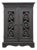 Vintage Black Wood 2 Door Storage Cabinet For Sale