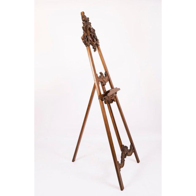 Antique Rococo Revival Walnut Artist's Easel, 1880 For Sale - Image 11 of 17