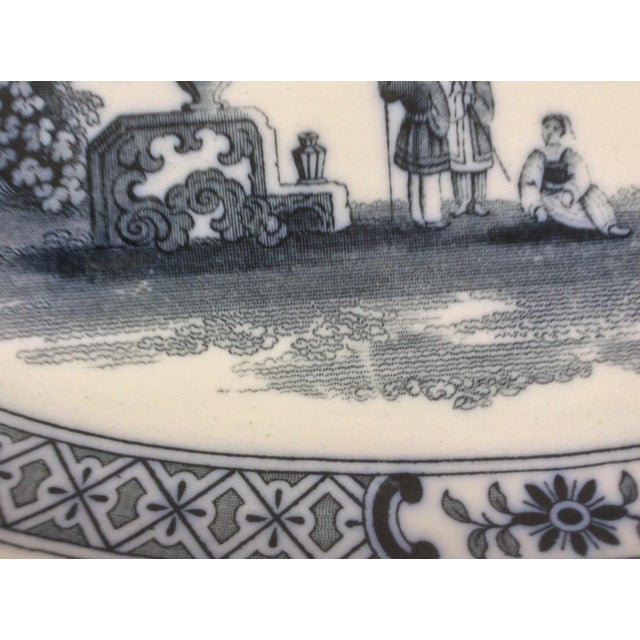 Blue & White Chinoiserie Platter For Sale - Image 5 of 9