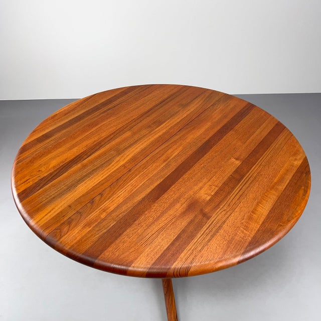 Round Teak Dining Table with Extensions by Glostrup, Denmark, 1970s For Sale - Image 6 of 14