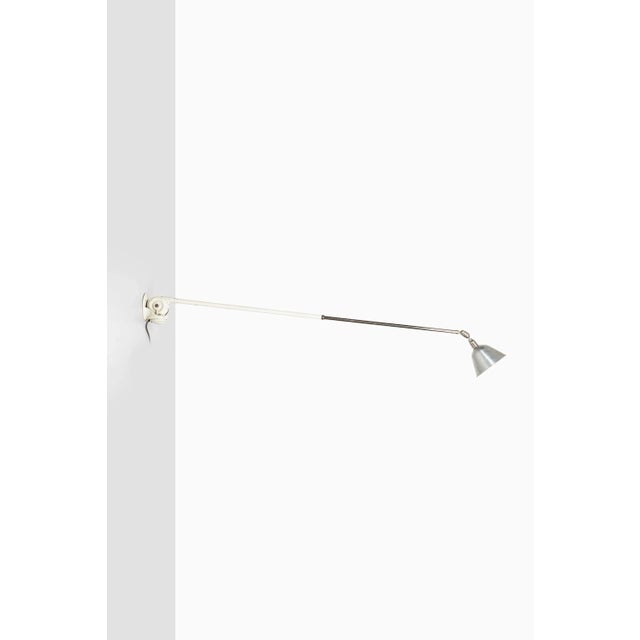 Metal Chrome Plating and Metal Sconce by Johan Petter Johansson for Triplex Fabriken, 1940s For Sale - Image 7 of 7