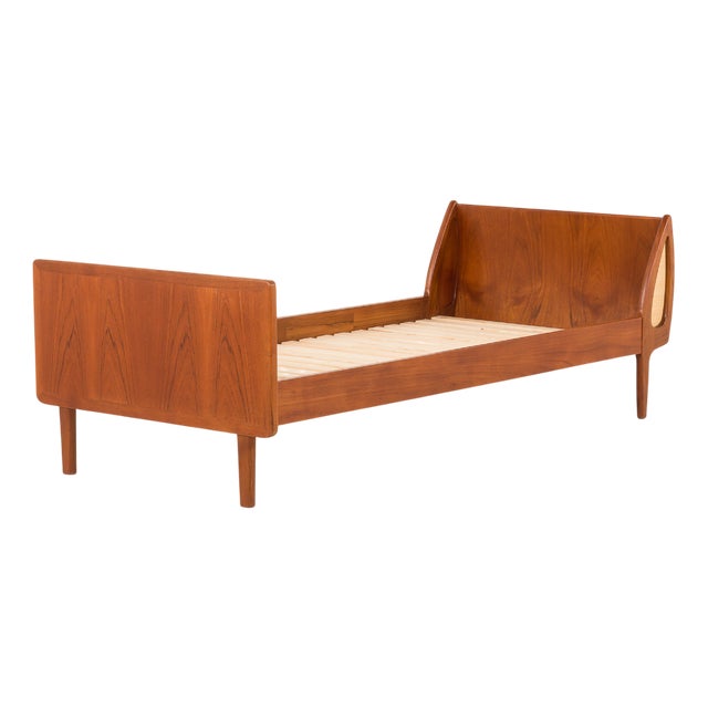 Mid-Century Modern Danish Teak Single Bed, 1960s For Sale