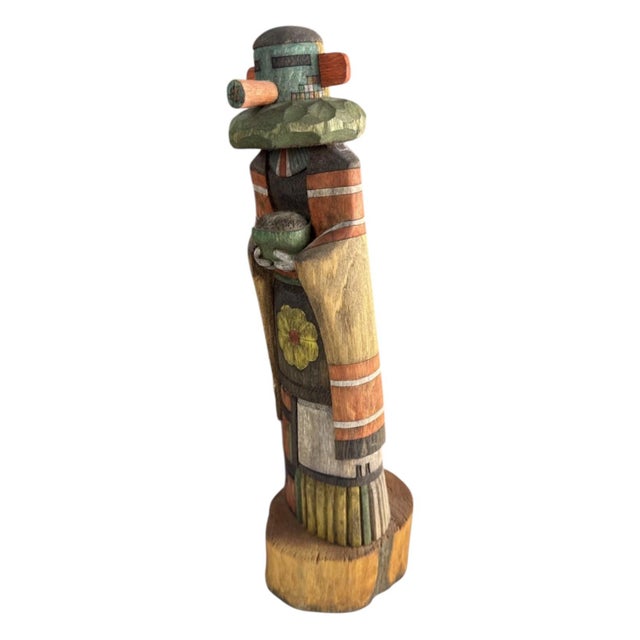 1960s Vintage Hopi Corn Kachina Circa 1980s Signed For Sale - Image 5 of 6