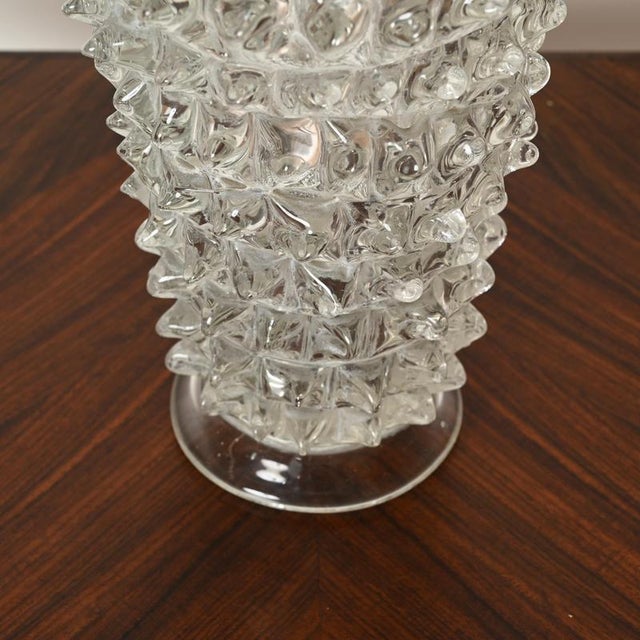 Large Italian Rostrato Murano Glass Vase by Ercole Barovier, Italy, 1940s For Sale - Image 14 of 16