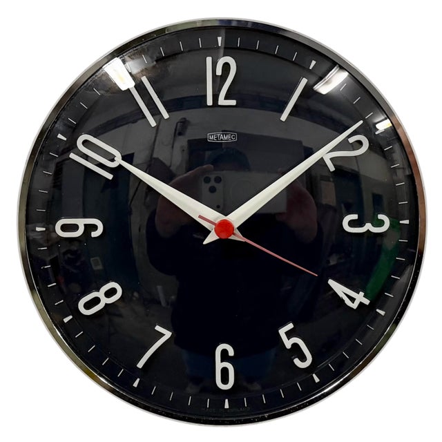Vintage Dark Blue Wall Clock from Metamec, 1970s For Sale - Image 18 of 18