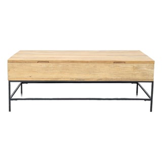 Eq3 Industrial Storage Pop-Up Coffee Table For Sale