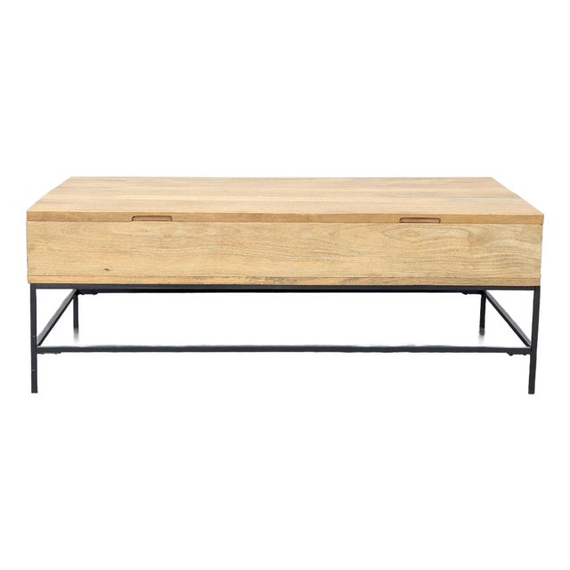 Eq3 Industrial Storage Pop-Up Coffee Table For Sale