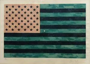 Contemporary Jasper Johns Print, Flag