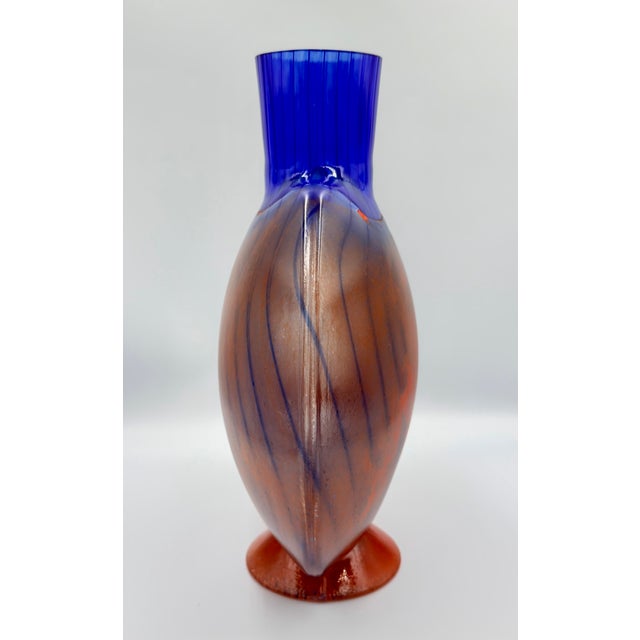 Mid-Century Modern Kosta Boda Studio Art Glass by Kjell Engman Signed Vase "Bon Bon" Series #49650 For Sale - Image 3 of 14