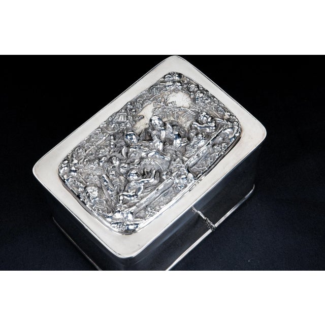 Late 19th Century Late 19th Century Continental Silverplate Box For Sale - Image 5 of 11