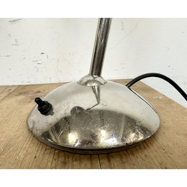 1950s Vintage Green Enamel Bank Lamp, 1950s For Sale - Image 5 of 18