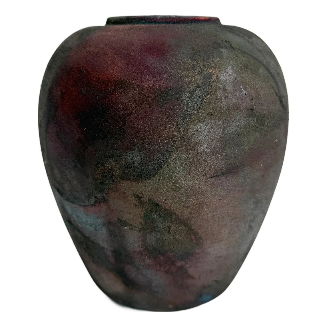 Late 20th Century Small Raku Vase, Signed | Chairish