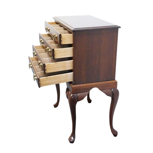 Cresent Furniture Solid Cherry Traditional Style 24" Four Drawer Accent Silver Chest For Sale In Kansas City - Image 6 of 11