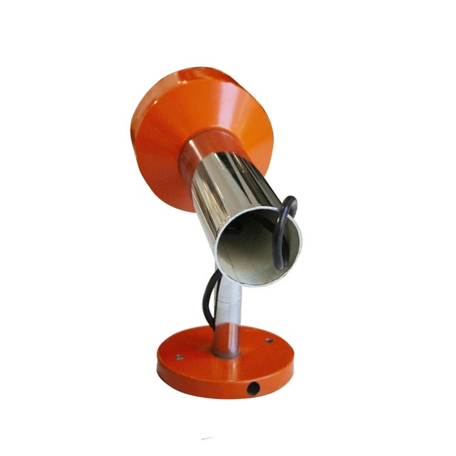Metal Modern Orange Chrome Sconces from Stilnovo, Italy, 1970s, Set of 2 For Sale - Image 7 of 9