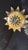 1940s 1940s French Gilt Metal Sunburst Flush Mount Light Fixture For Sale - Image 5 of 7