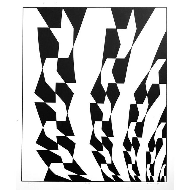 Opus 93 by Hans Hinterreiter for Edition Panderma, Basel, 1977This handprinted serigraph, titled Opus 93, is a work by...