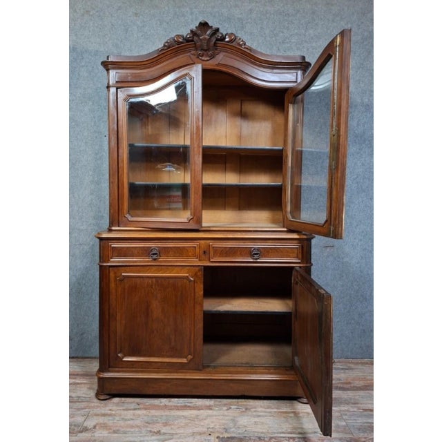 Napoleon III Two-Part Buffet in Wood For Sale - Image 5 of 9