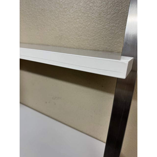 White Room & Board Gallery Leaning Bookshelf For Sale - Image 8 of 12
