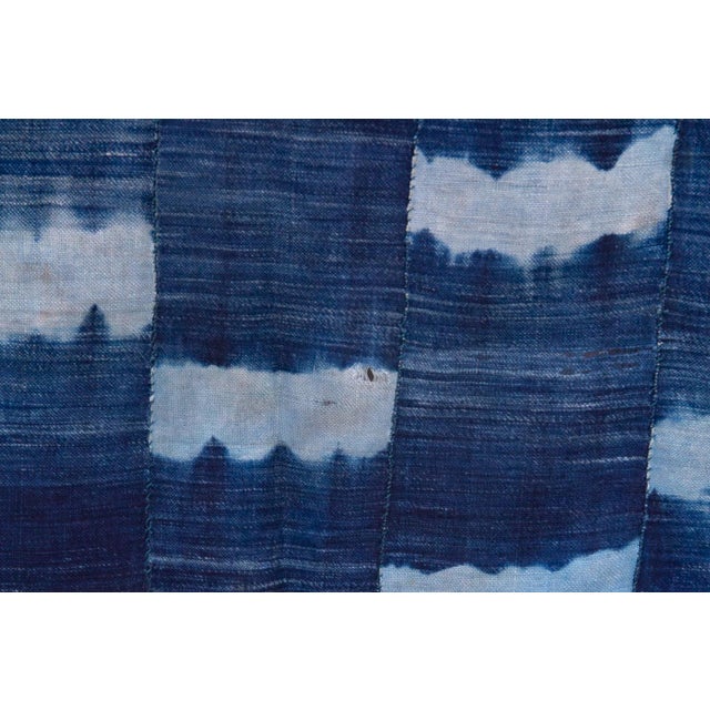 African Indigo Crest Mud Cloth Throw For Sale - Image 3 of 7