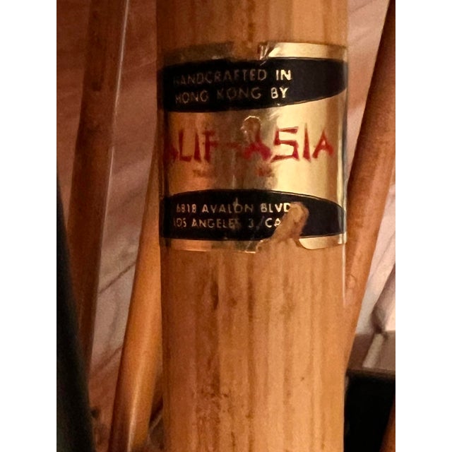 1960s Mid Century Bent Rattan Saucer Sunburst Accent Chair by California Asia For Sale - Image 9 of 12