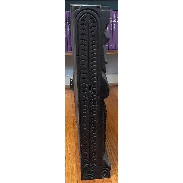 Gothic 1600s Gothic Hand Carved Oak Wood Cabinet Door Architectural Element For Sale - Image 3 of 8