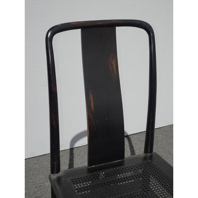 Century Furniture Black Cane Chairs French Country Tallback Dining Room