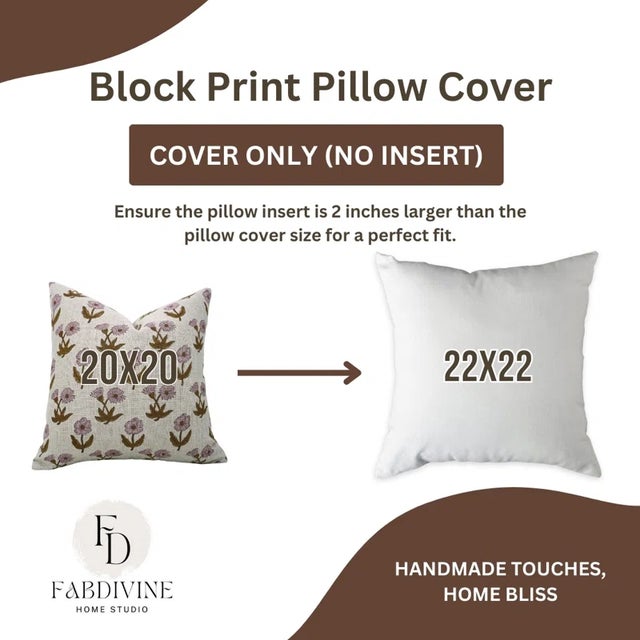 Not Yet Made - Made To Order Premium Thick Linen Cushion Cover Floral Design 12x20 Inch- Kirti For Sale - Image 5 of 5