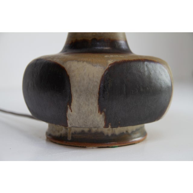 Mid-Century Danish Stoneware Table Lamp by Aksel Larsen for Axella, 1970s For Sale - Image 14 of 18