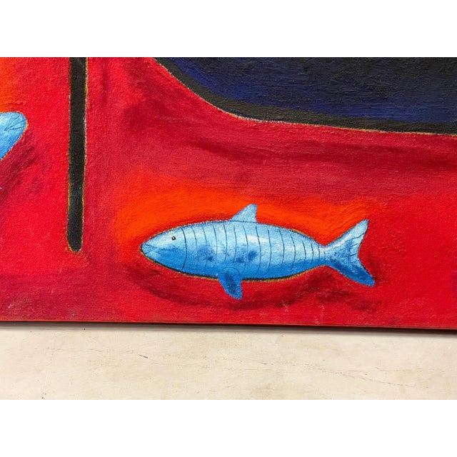 Yellow David Correa 2004 “African Symphony” and “Voyage to Gion” - A PAir For Sale - Image 8 of 13