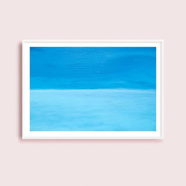 Contemporary Minimalist Coastal Photography Print, Blue Abstract Art Print, 45 X 30" Fine Art Photograph, 'Ionian Sea Blues' For Sale - Image 9 of 9
