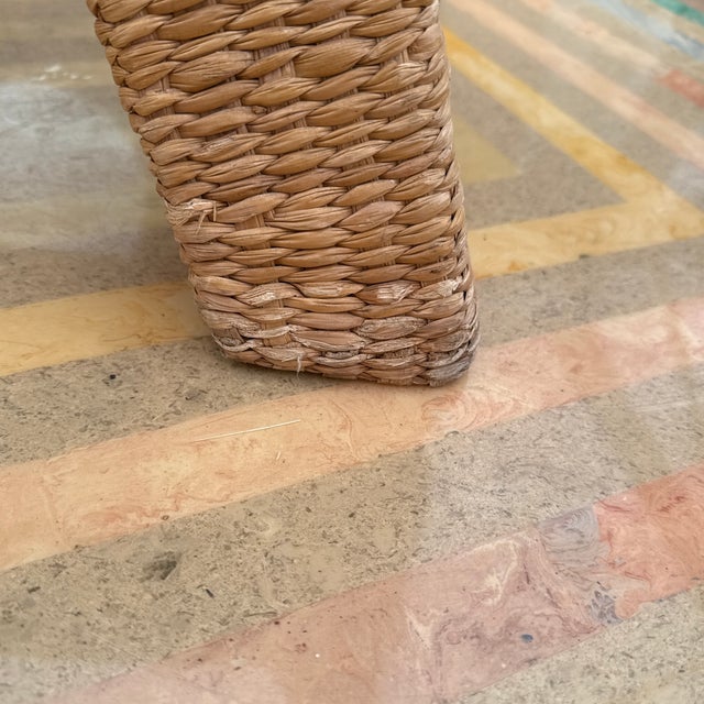 Tan Vintage Rattan Coyote Bench by Mario Lopez Torres For Sale - Image 8 of 12