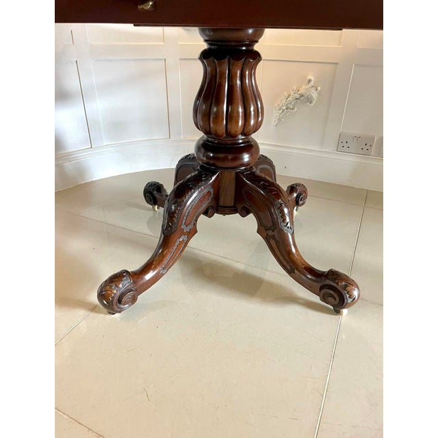 Wood Antique Victorian Mahogany Dining Table, 1860s For Sale - Image 7 of 13
