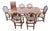 Mahogany Set of Dining Table Six Shield Back Chairs and 2 Leaves 6563 For Sale