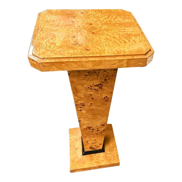 Art Deco Column Pedestal Stand Wood For Sale