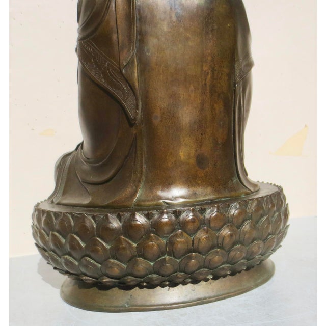 Bronze Buddha Quan Yin, Avalokiteshvara. For Sale In New York - Image 6 of 13