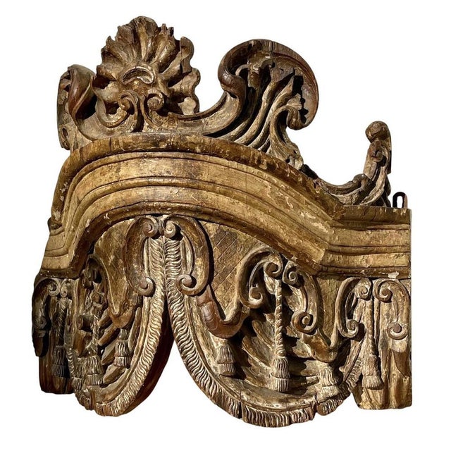 17th Century Carved Wooden Throne Canopy For Sale - Image 13 of 13