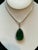 2010s GIA Certified 19 Ct Pear Cut Emerald & 1 Ct Diamond Halo Pendent/Necklace 14 KWG For Sale - Image 5 of 18