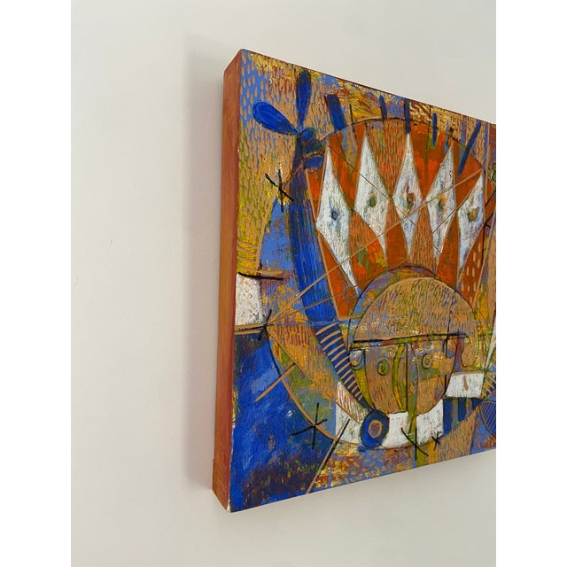 Fulgencio Lazo "Familia" Series Paintings on Wood - Set of 2, Framed For Sale - Image 4 of 12