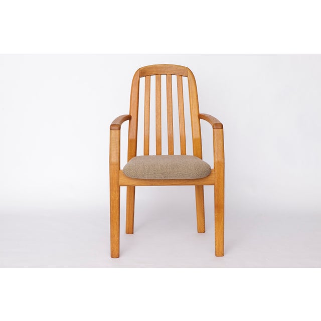 Vintage Danish Oak Armchairs from Dyrlund, 1970s, Set of 5 For Sale - Image 3 of 13