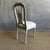 Late 19th Century Late 19th Century Set of 4 European Painted Dining Chairs With Linen Upholstery For Sale - Image 5 of 15