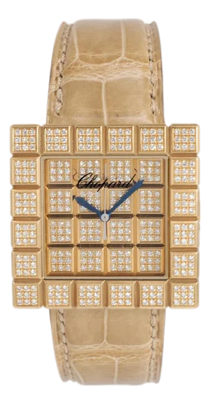 Chopard Ice Cube 32mm 13/6858 18k Yellow Gold Diamond Quartz Watch