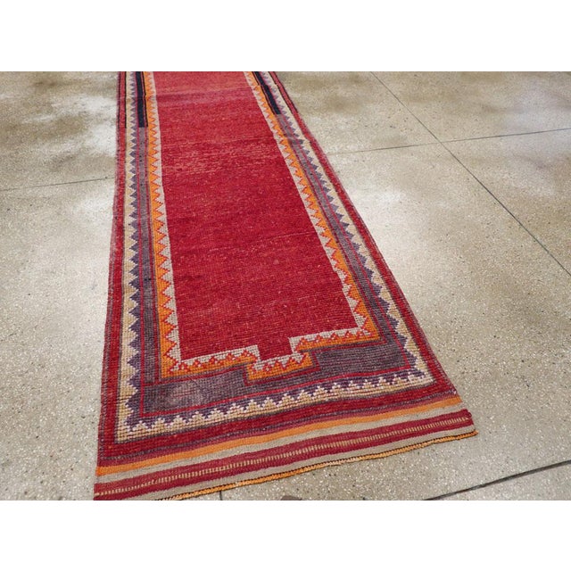 Maroon Galerie Shabab Collection Mid-20th Century Turkish Anatolian Runner For Sale - Image 8 of 10