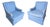 Vintage Custom Upholstered Blue Club Chair- A Pair For Sale