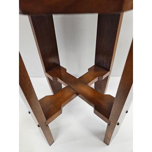Mahogany Arts and Crafts Mission Plant Stand For Sale - Image 10 of 14