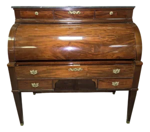 Louis XVI Style Cylinder Desk in Mahogany