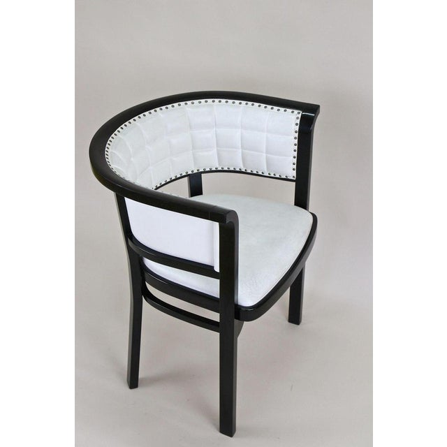 Vintage Armchair in White Leather by M. Kammerer for Thonet, 1980 For Sale - Image 13 of 17