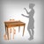 20th Century Walnut Desk from Henry Geneste, 1920s For Sale - Image 14 of 18