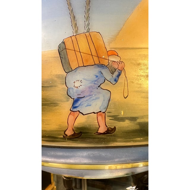 Mid 20th Century Hand-Painted Glass Islamic Mosque Lamp For Sale - Image 11 of 12
